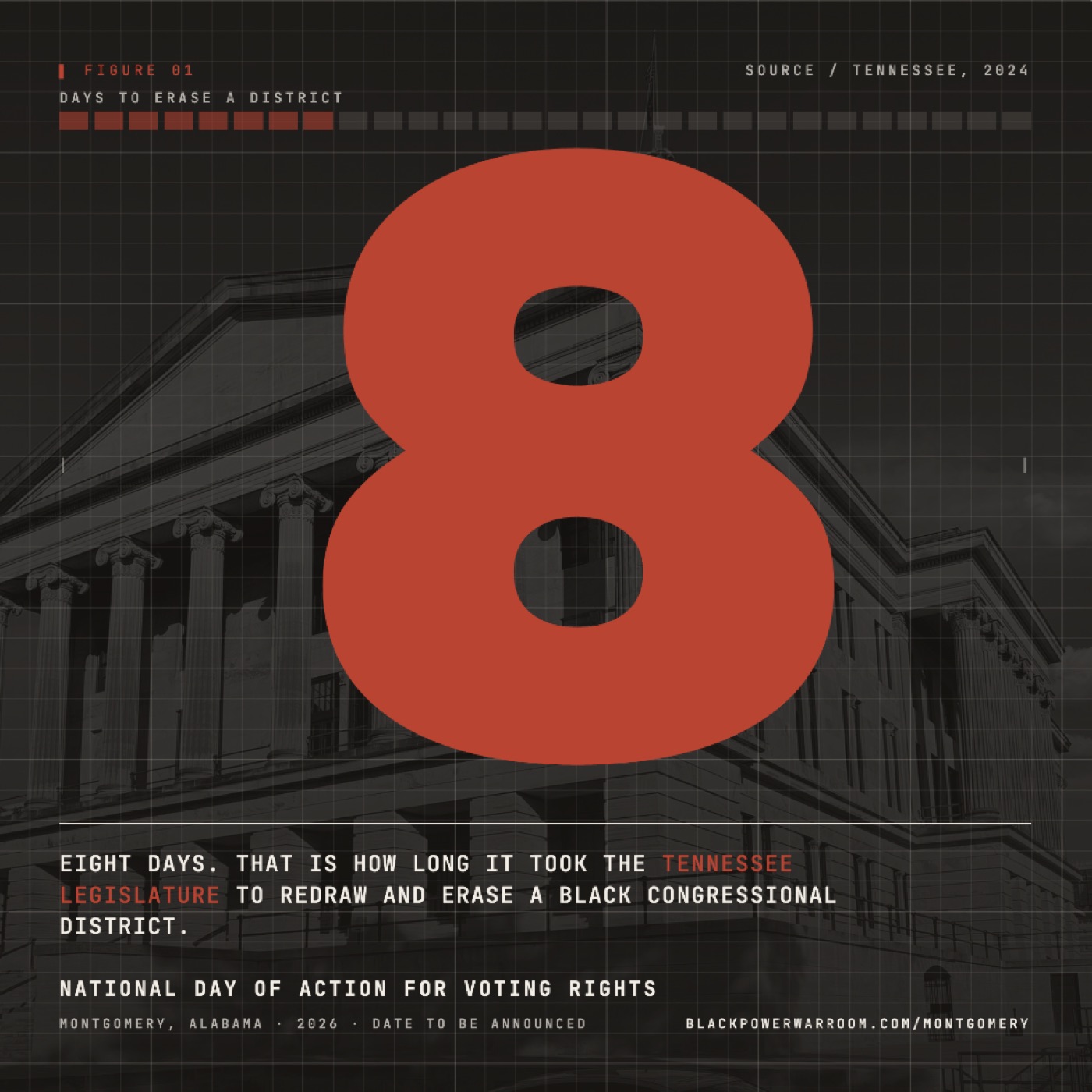 Eight Days rapid-response graphic on Tennessee redistricting