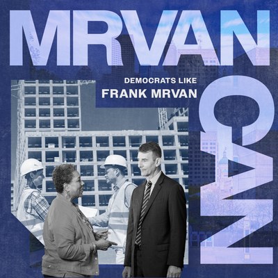 Square social creative reading Democrats like Frank Mrvan CAN