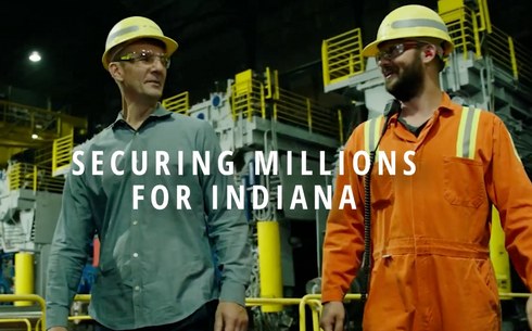 DCCC video creative for Indiana's first district about securing investment for Indiana