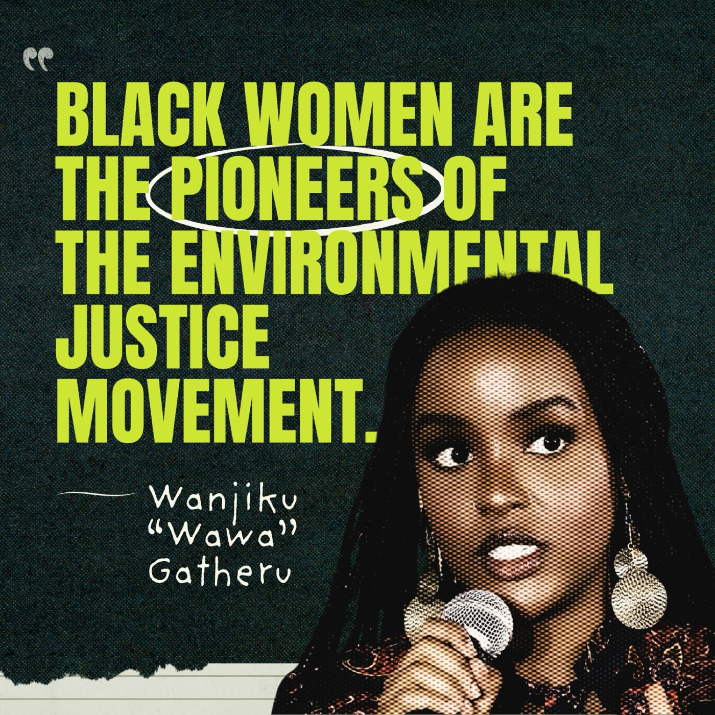 Environmental justice advocacy portrait creative