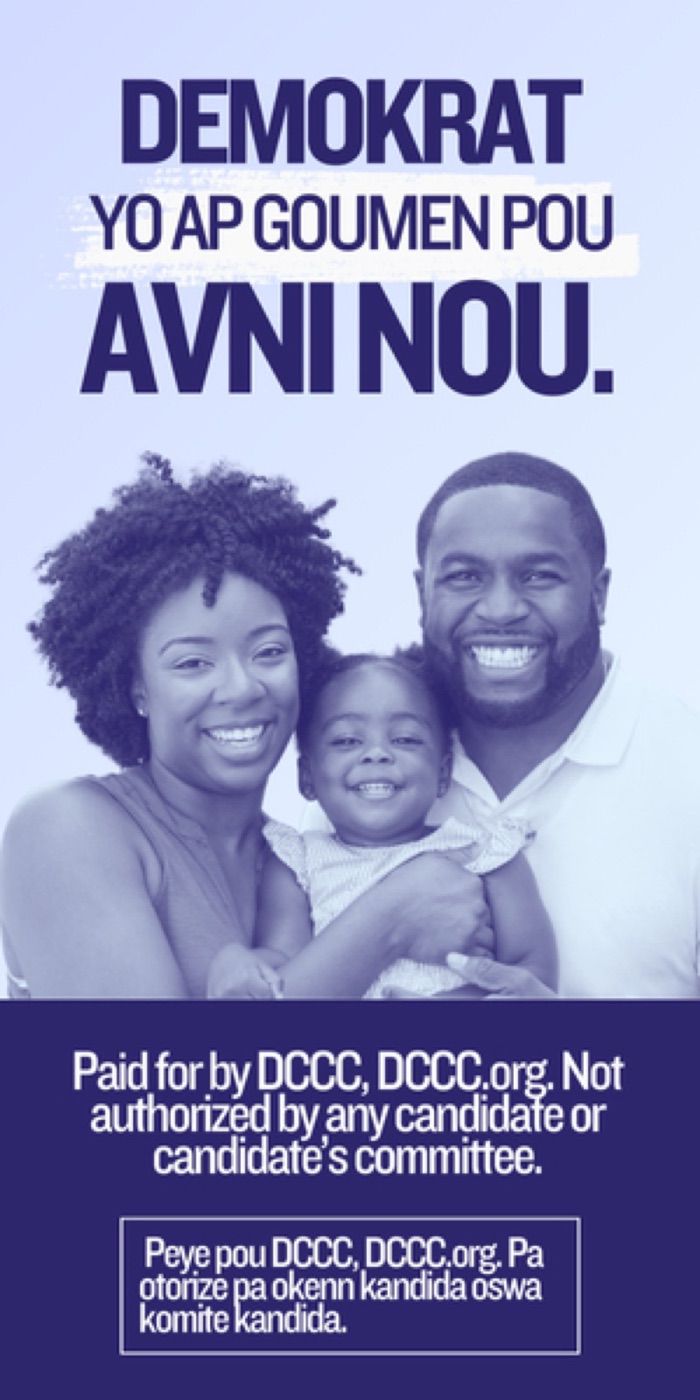 Vertical multilingual voter outreach creative